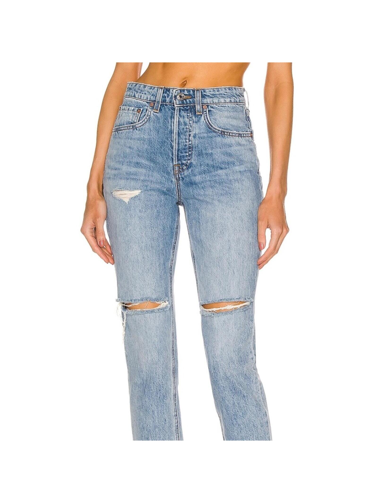 Grlfrnd Karolina High Rise Straight Cropped Jeans